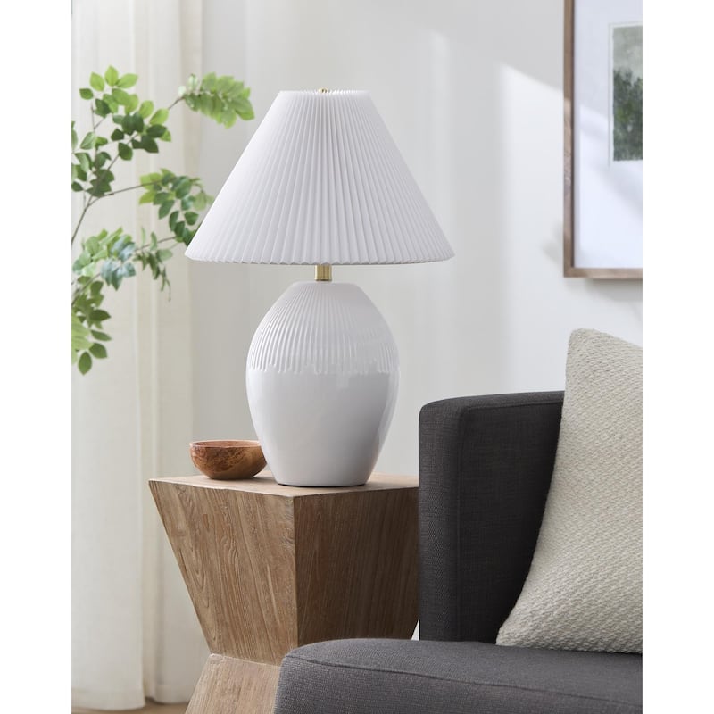 Livabliss Padstow Modern & Contemporary Accent Table Lamp - White