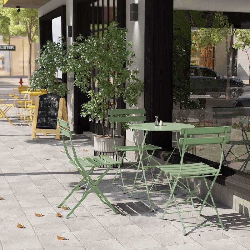 Round 2 Person - 23.6" Long Bistro Set (6 Colors )