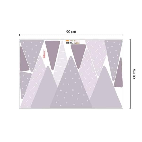dimension image slide 0 of 2, Walplus Colorful Purple Mountains Landscape Children Kids Wall Sticker