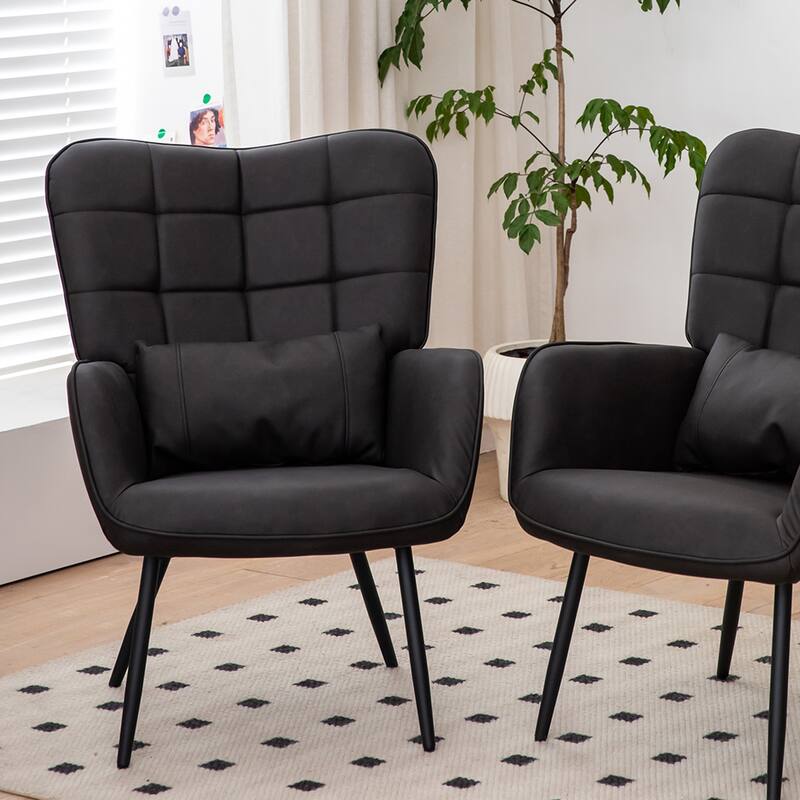 Leather Armchair - Grey