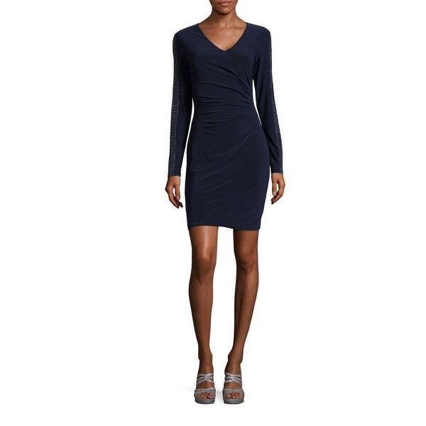guess studded ruched sheath dress