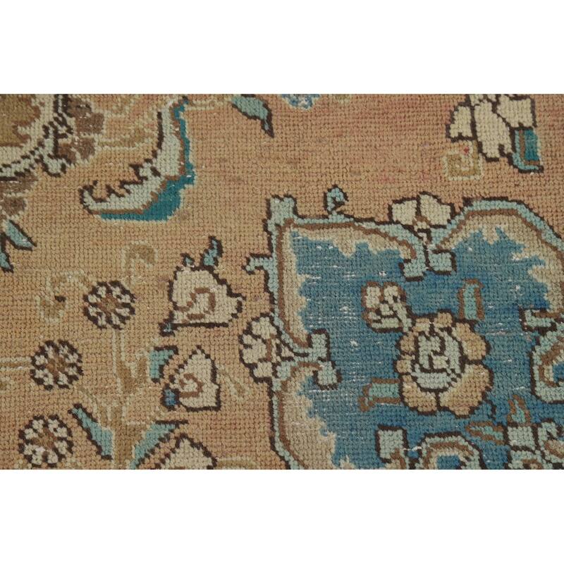 Tabriz Persian Vintage Area Rug Hand-Knotted Traditional Wool Carpet - 7'7" x 11'2"