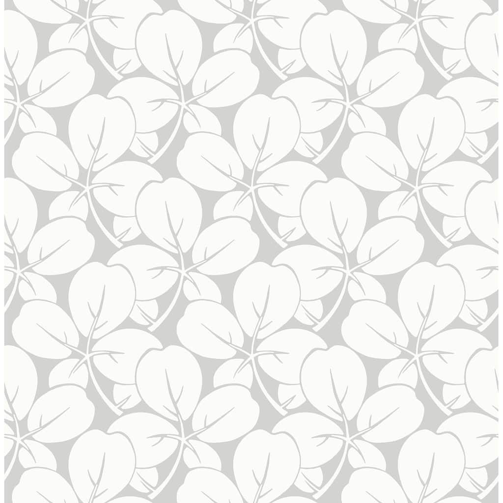 A-Street Prints Robert Light Grey Clover Wallpaper