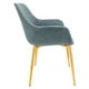 preview thumbnail 20 of 25, LeisureMod Markley Modern Leather Dining Armchair With Gold Metal Legs