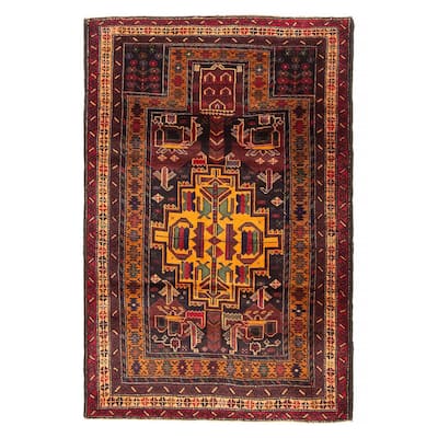 Teimani Brown Rug 3'1" x 4'8" - 3'1 x 4'8