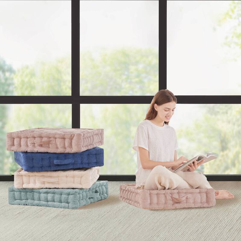 Intelligent Design Azza Poly Chenille Square Floor Pillow Cushion