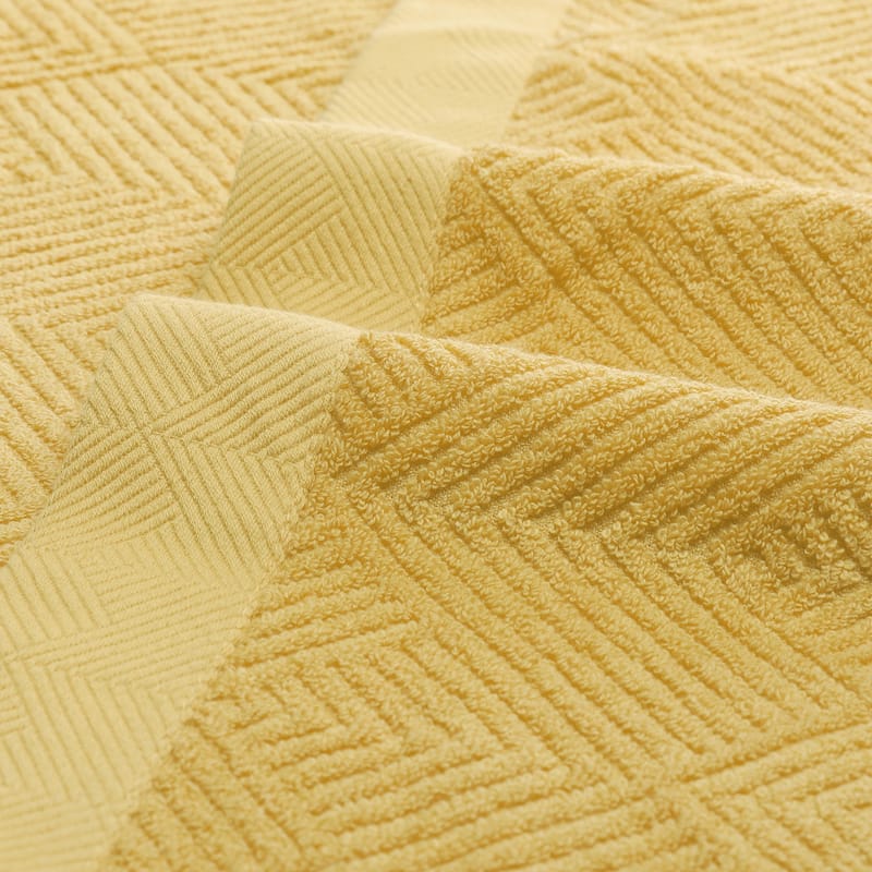 Cotton Bath Towels, 2 Pack Large Towels, Quicker to Dry and Lightweight Towels for Bathroom 28" x 56" - Yellow