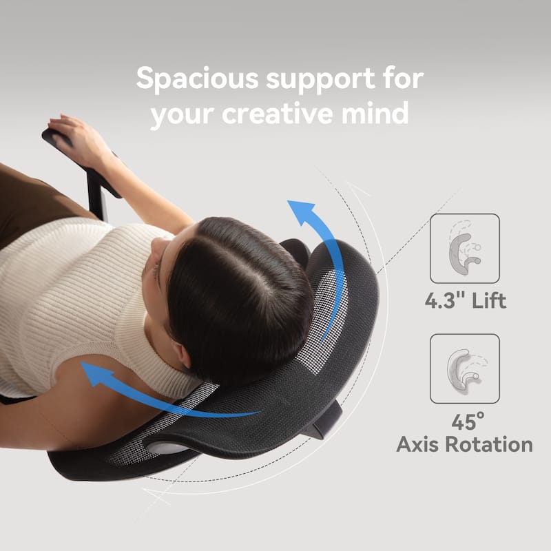 SIHOO M56C Office Chair, Stylish Desk Chair with Big Seat, Black - N/A