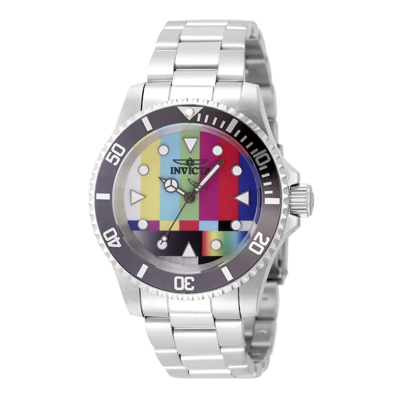 Invicta Men's 49061 Pop Art Quartz 3 Hand Multi Color Dial Watch