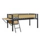 preview thumbnail 69 of 69, Metal Loft Bed with Desk, LED Lights & Storage