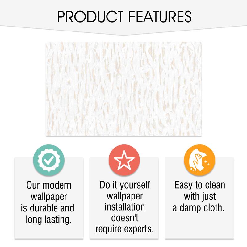 SUSSEXHOME Removable Wallpaper-Waterproof, Strippable, Light Resistance & Cleanable Wall Paper Roll-Wallpaper-Lava