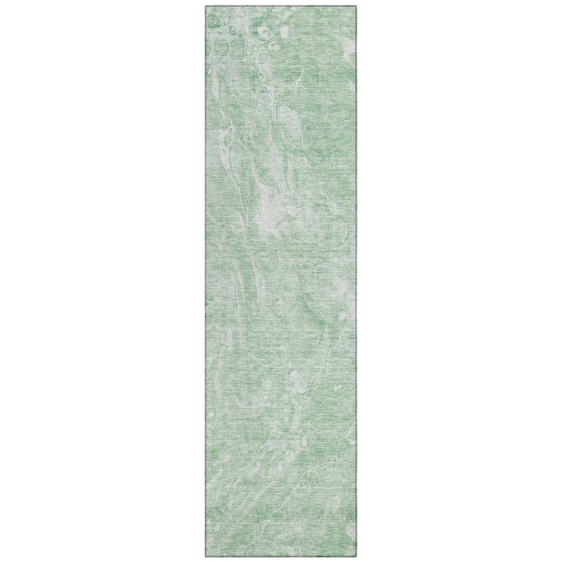 Machine Washable Indoor/ Outdoor Chantille Abstract Watercolor Rug