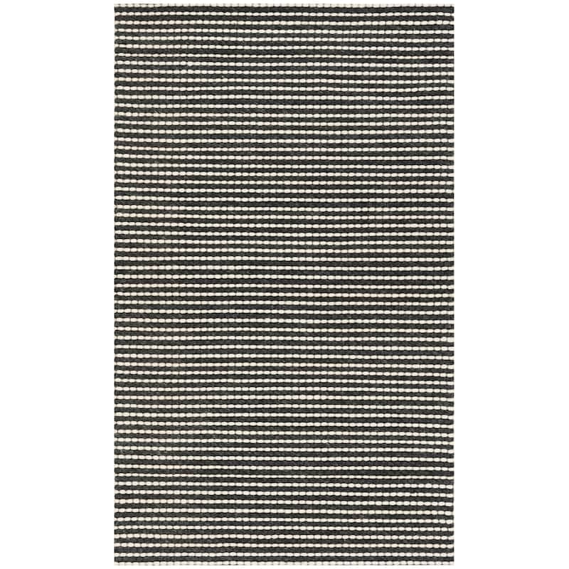 SAFAVIEH Handmade Natura Gerrita Wool Area Rug - 2'3" x 4' - Ivory/Black
