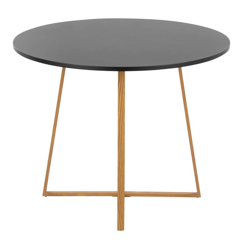 Porch & Den Pugo Canary Dining Table with Metal Trestle Base