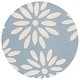 preview thumbnail 36 of 53, SAFAVIEH Handmade SAFAVIEH Kids Fleurette & Tween Wool Rug 6' Round - Light Blue/Ivory - Round