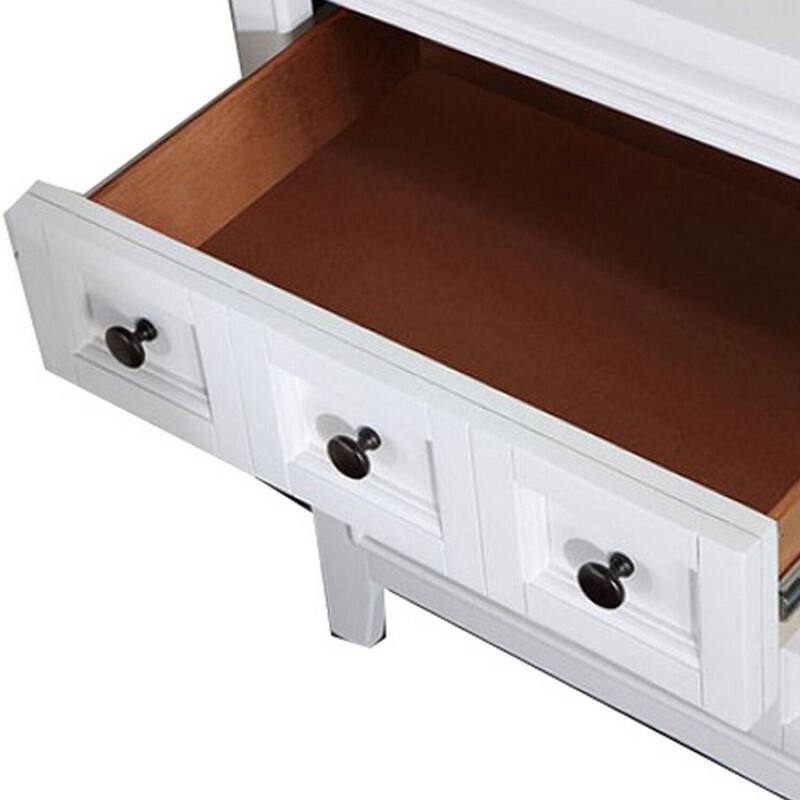 White 3 Drawer 26 in. W Nightstand with Sturdy Hardware and Ample Storage