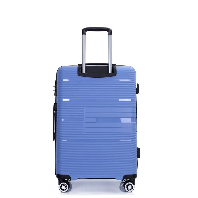Hardshell 3 Piece PP Luggage Sets, Lightweight Durable Luggage Set with TSA Lock