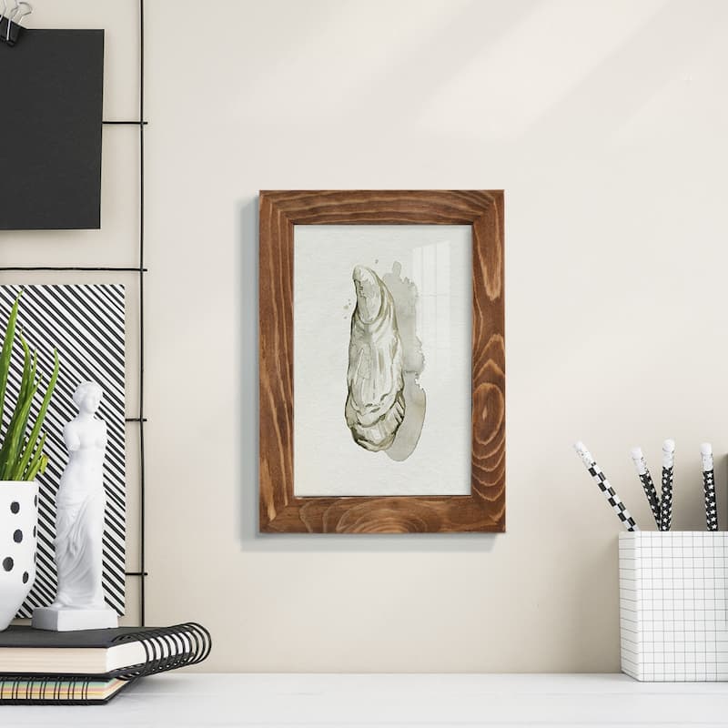 Oysters on the Bay I -Framed Print w/glass-Cherry Red