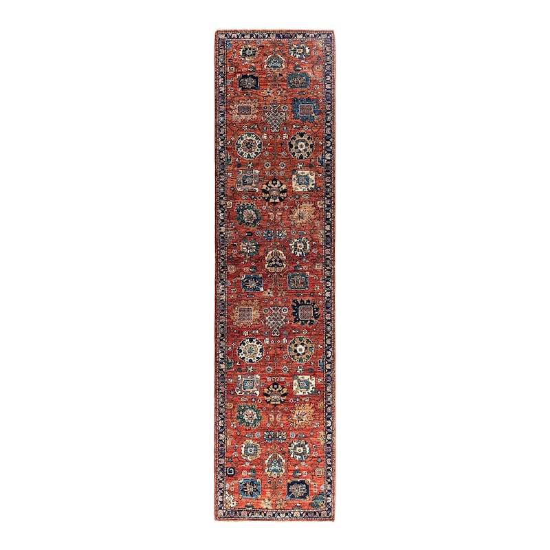 Serapi One-of-a-Kind Hand-Knotted Runner Rug - Red, 2' 9" x 11' 8" - 2' 9" x 11' 8"
