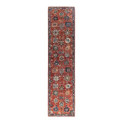 Serapi One-of-a-Kind Hand-Knotted Runner Rug - Red, 2' 9" x 11' 8" - 2' 9" x 11' 8"