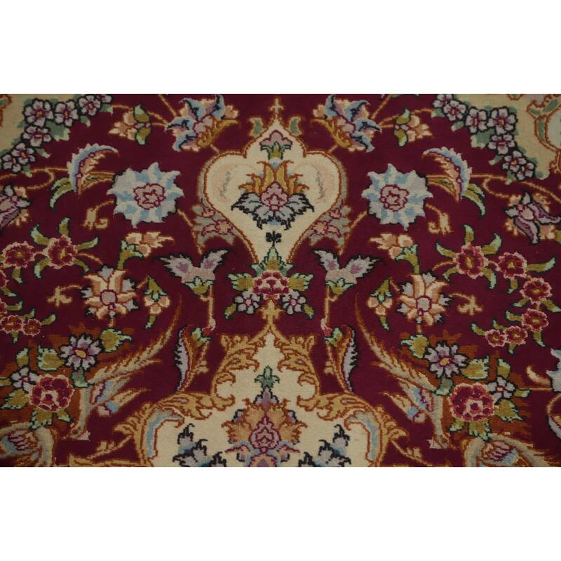 Hand Knotted Oriental 100% Wool Carpet Traditional Floral Red Sumak Area Rug - 5' 0'' X 3' 5''