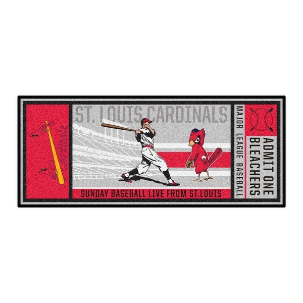 Shop MLB - St. Louis Cardinals Retro Collection Ticket Runner Rug - 30in. x 72in. - (1950) - 2 ...