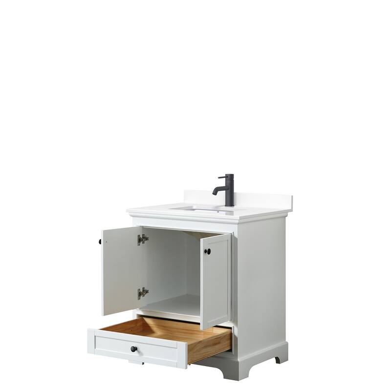 Deborah 30-inch Single Vanity, Cultured Marble Top