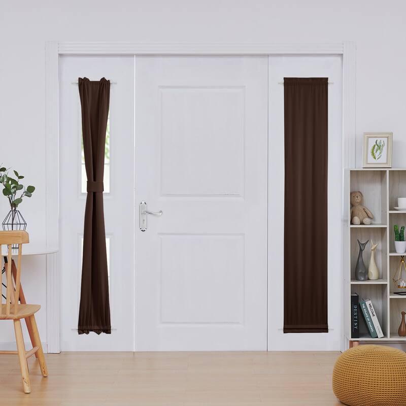 Deconovo French Door Curtain with Rod Pocket and Tieback 1 Panel