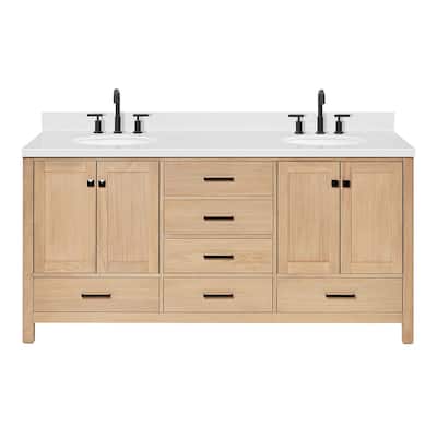 Ariel A072DCQOVO Cambridge 72" Free Standing Double Basin Vanity Set