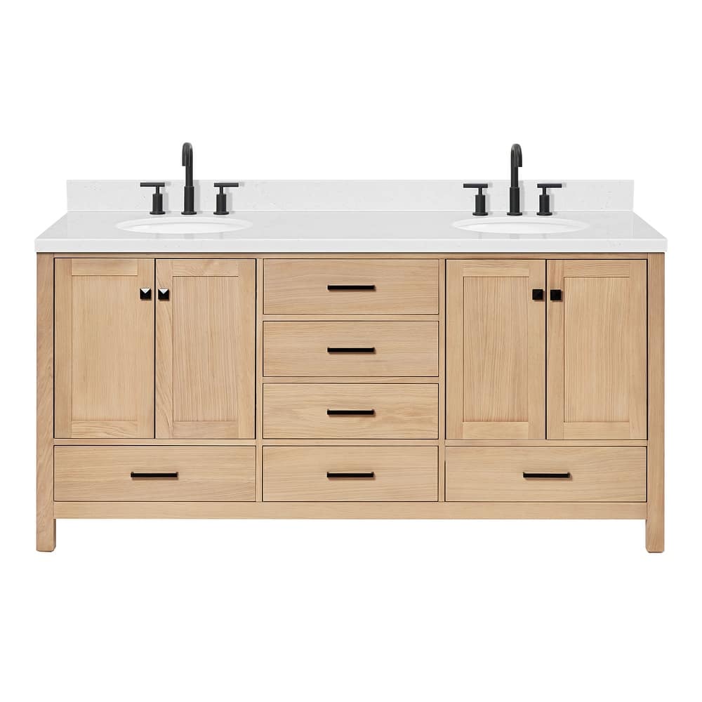 Ariel A072DCQOVO Cambridge 72" Free Standing Double Basin Vanity Set