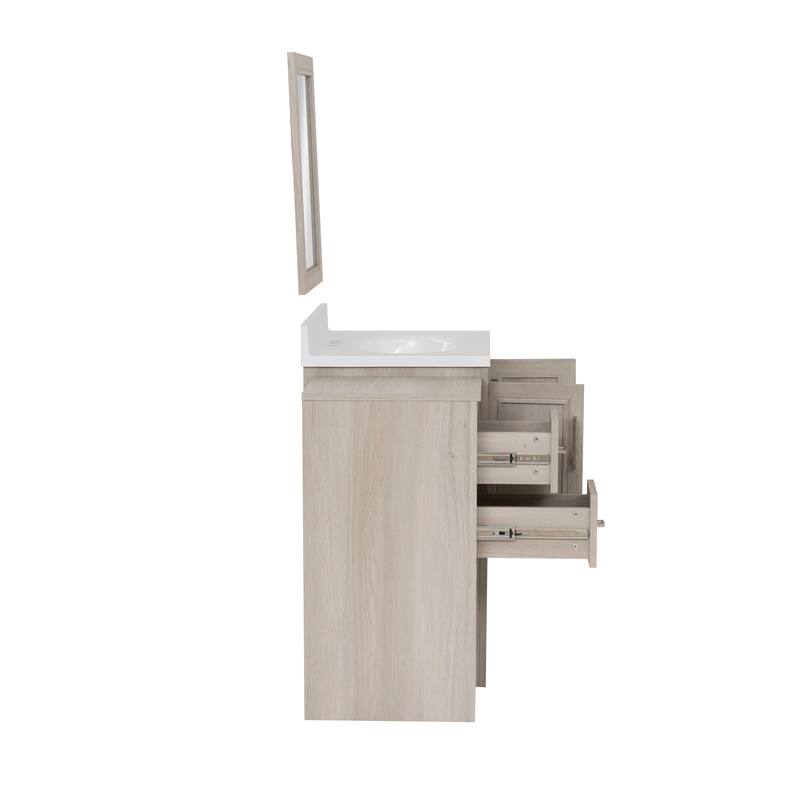 Blakely Vanity with Mirror and 12-inch Side Cabinet