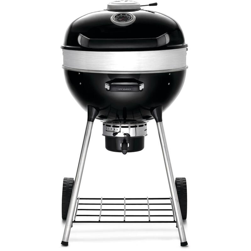 Napoleon PRO22K-LEG-3 23" Wide Charcoal Portable Grill with Lid and - Black