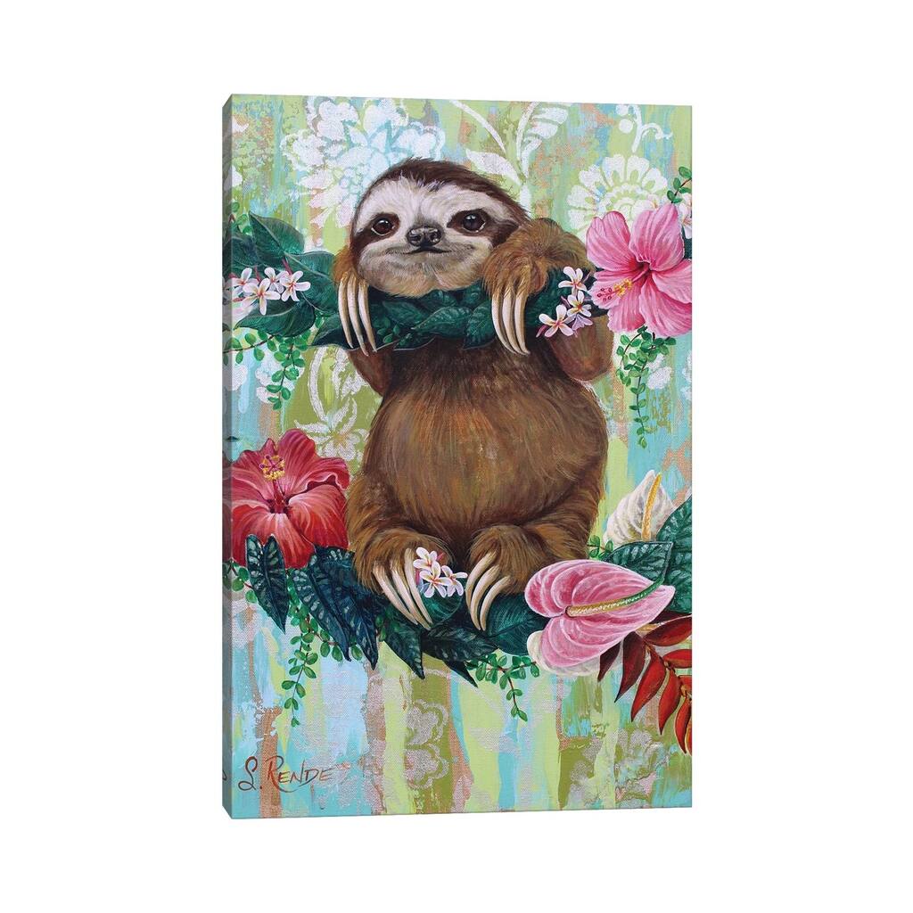 iCanvas "Be Slothy" by Suzanne Rende Canvas Print