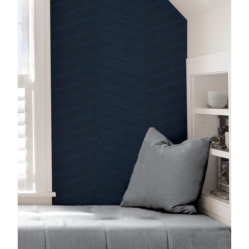 Scott Living Wayward Indigo Peel and Stick Wallpaper