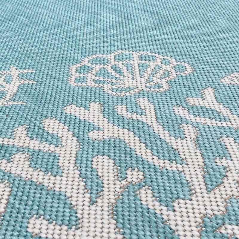Exo Coastal Graphic Print Indoor/Outdoor Area Rug