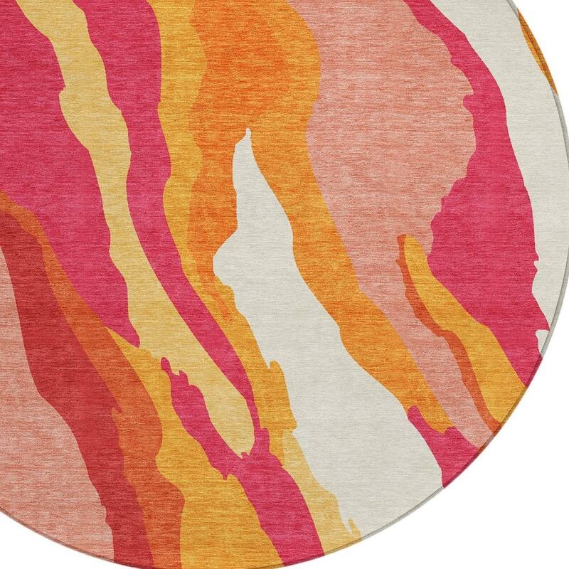 HomeRoots Abstract Transitional Rectangle Outdoor Rug