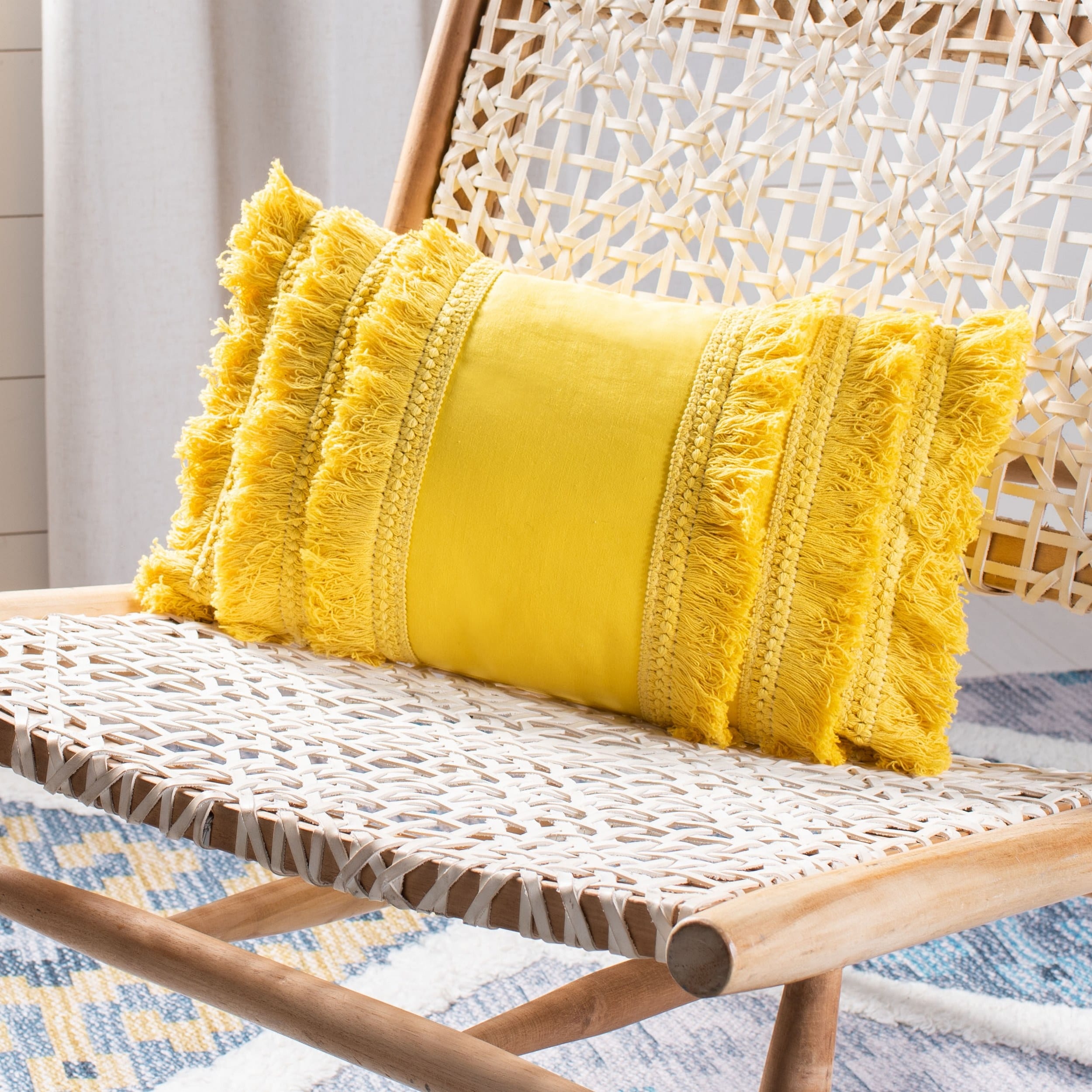 Safavieh Textured Box Stitch Decorative Throw Pillows - Set of 2
