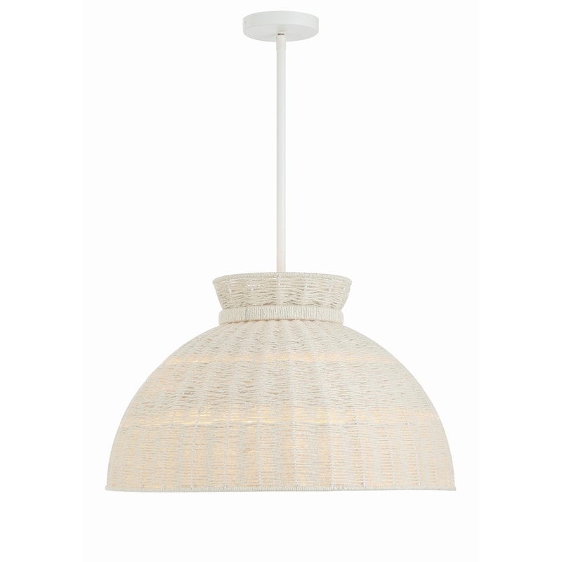 Reese 4 Light Matte White Pendant - 22"W x 13.5"H - 22"W x 13.5"H