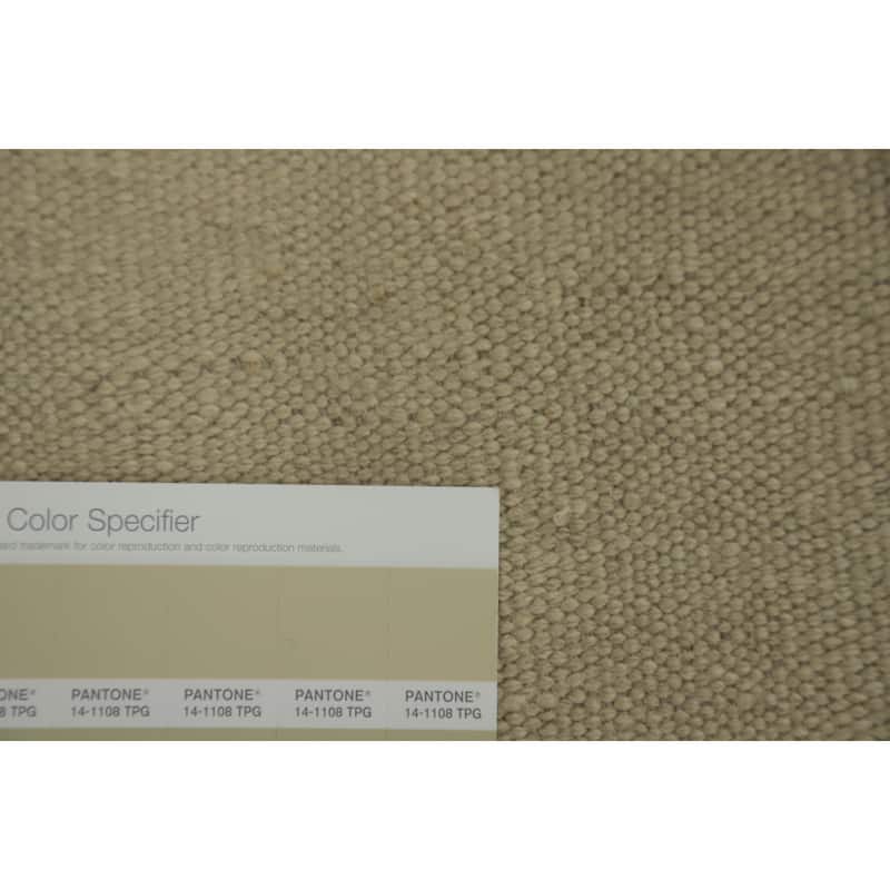 Hand Woven Oriental 100% Wool Carpet Southwestern Modern Beige & Ivories Kilim Area Rug - 9' 9'' X 6' 3''