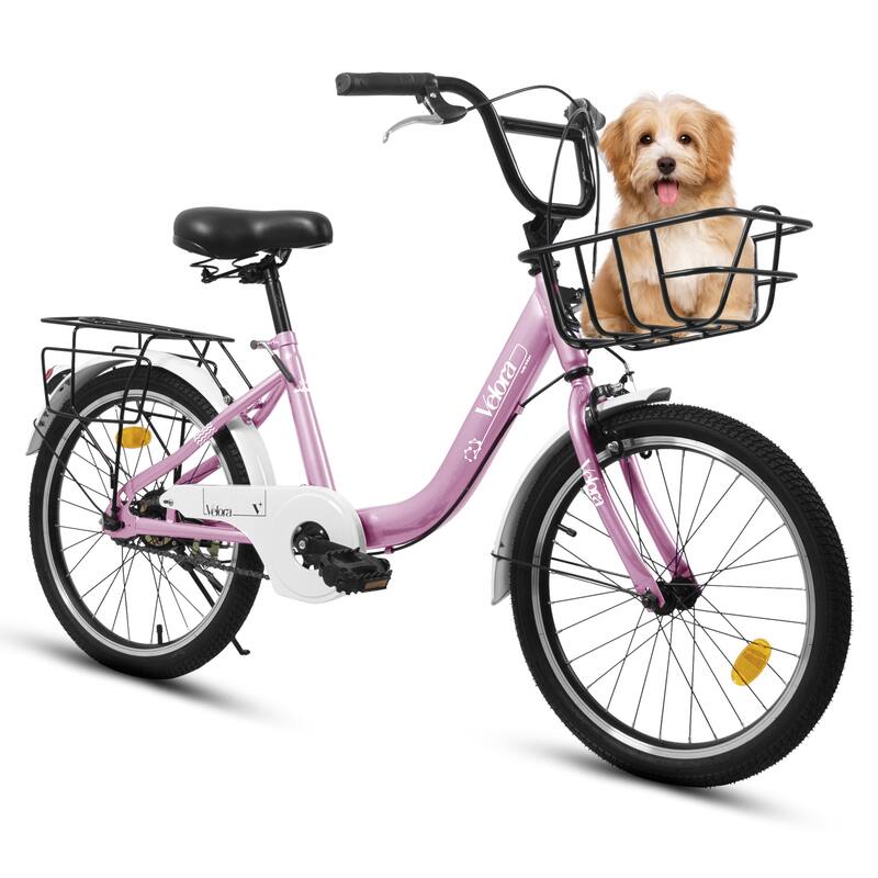 20 Inch Kids Bike for Boys & Girls, Children's Bicycle with Coaster Brake & V-Brake, 1-Speed, Chain Guard & Rear Rack