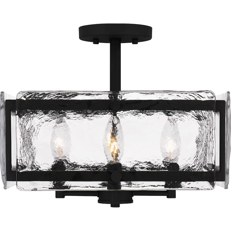 Quoizel Semi-Flush Mount 4-Light Semi-Flush Mount in Earth Black