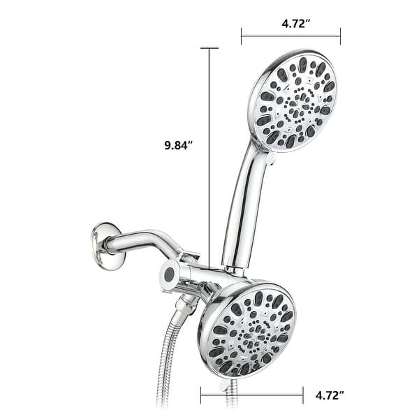 dimension image slide 0 of 3, YASINU 7 Function Dual 2 in 1 Shower Handheld Showerhead & Rain Shower Combo