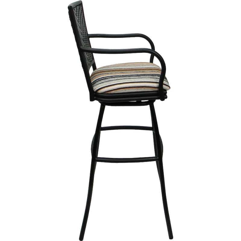 Outdoor Indoor Bar Stool Counter, Extra Tall - Erin with Arms