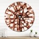 preview thumbnail 7 of 7, Designart 'Reflective Checkered Cube' Oversized Modern Wall CLock 29 in. wide x 29 in. high