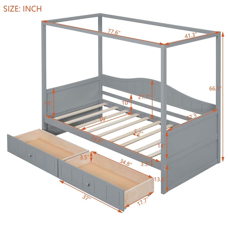 Canopy Daybed with Trundle