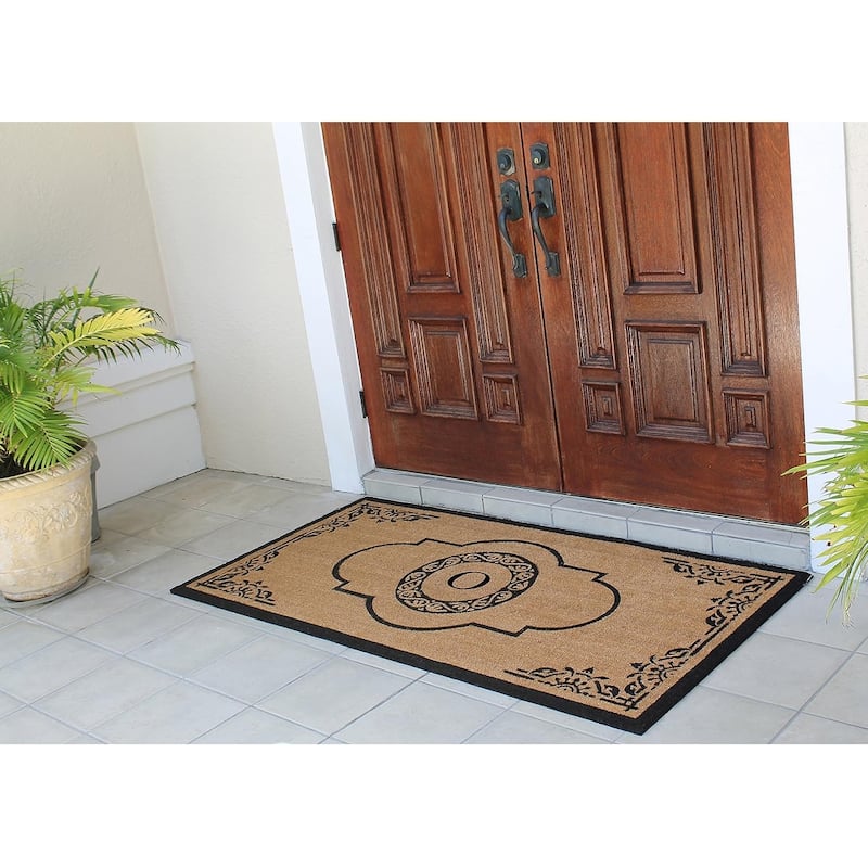 A1HC Natural Coir 36" X 72" Monogrammed Non Slip Welcome Floormats Entrance Coir Double Doormat Monogrammed