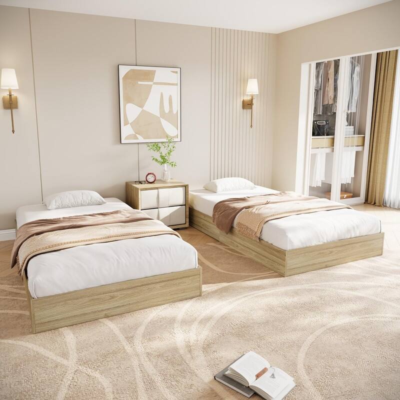 Modern Solid Wood Platform Bed Frame