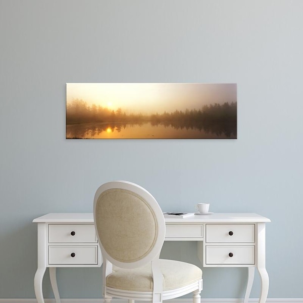 Easy Art Prints Panoramic Images's 'Misty Morning, Volvo Bog, Illinois, USA' Premium Canvas Art