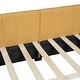 preview thumbnail 60 of 98, L-Shaped Backrest Daybed Upholstered Daybed Frame Classic Wood Slats Design with 2 Storage Drawers or Trundle, Full Size