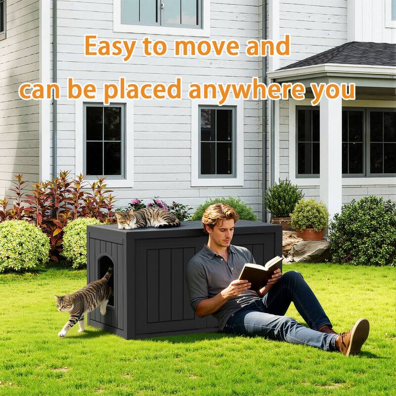 Resin outdoor cat house weatherproof anti-scratch anti-bite stray cats